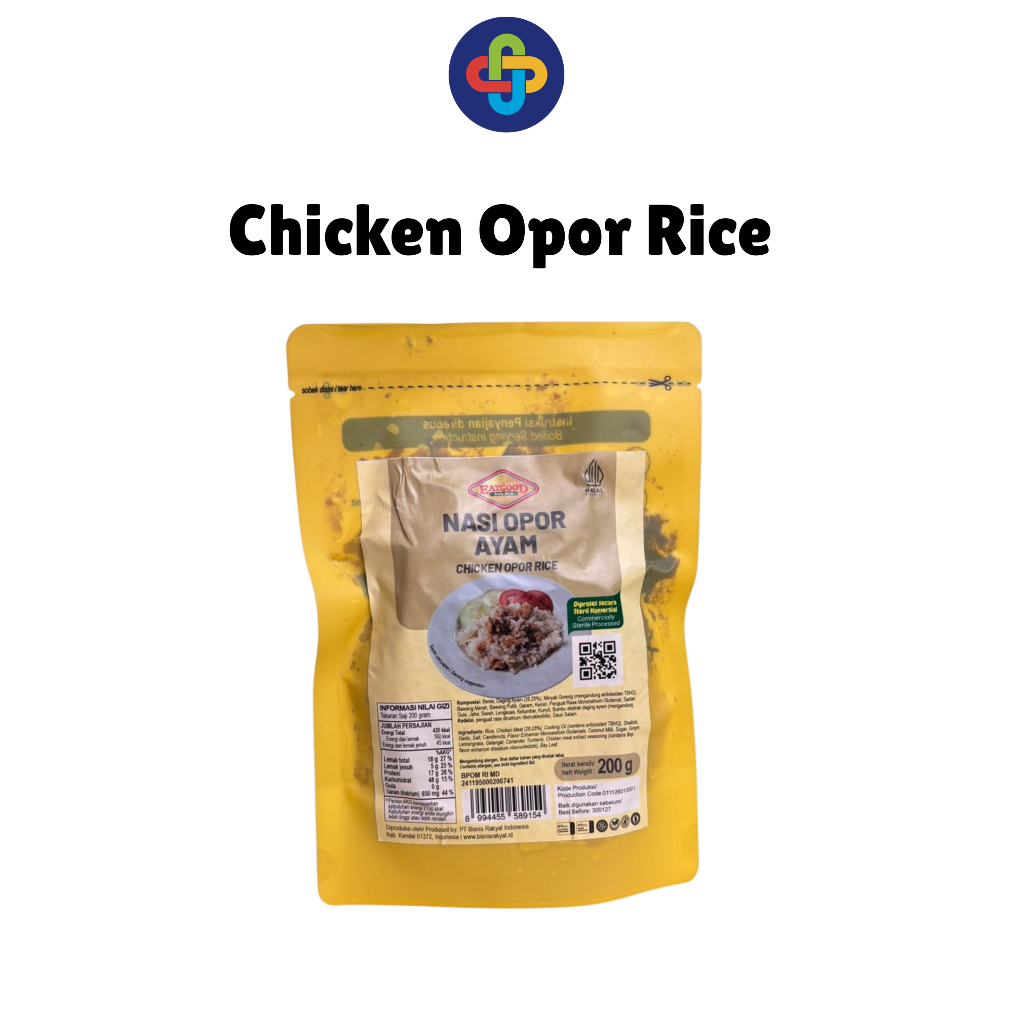 Chicken Opor Rice EatGood 200 gr